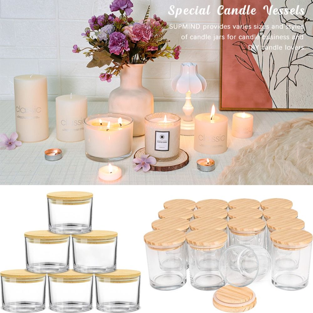 Candle Making Glass - Прозрачные стеклянные банки для свечей, прозрачный