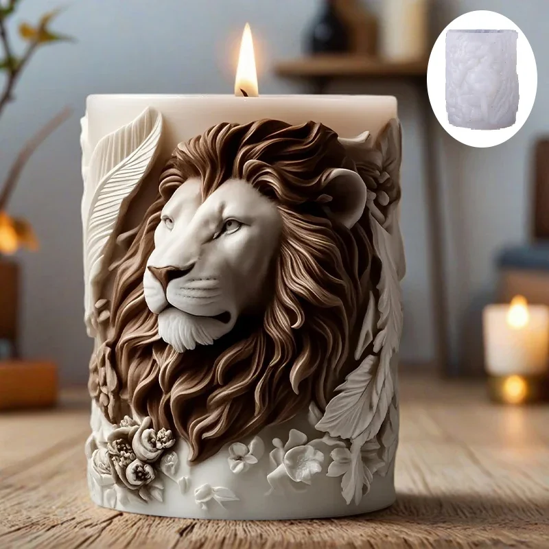 Candle Making Thermometer - Форма для свечей с 3D-рельефом льва