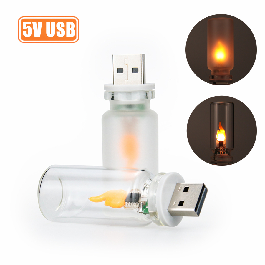 Candle Making Glass - USB пламя, мерцающее светодиодное матовое прозрачное